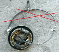 Remkomplekt ruchnogo tormoza zadniy pravyy Chevrolet Lacetti 03-08 (Shevrole Lachetti), 96463797